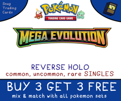 Mega Evolution Single Cards REVERSE HOLO - Pokemon - BUY 3 GET 3 - MINT - Image 1