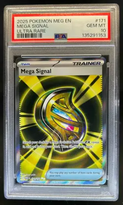 2025 Pokemon Mega Evolution MEG EN Signal Ultra Rare #171/132 PSA 10 - Image 1