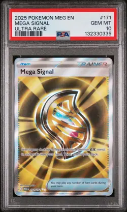 2025 POKEMON MEG EN-MEGA EVOLUTION ULTRA RARE #171 MEGA SIGNAL PSA 10 - Image 1
