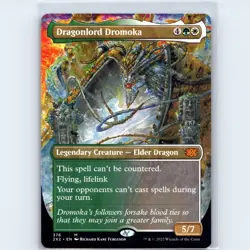 MTG Dragonlord Dromoka Borderless #376 2X2 Double Masters 2022 Normal M NM Magic - Image 1