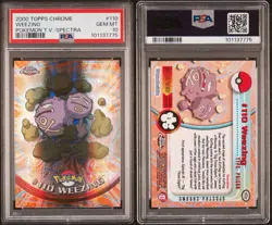 POKEMON PSA 10 WEEZING SPECTRA #110 POKEMON T.V. TOPPS CHROME ENGL POP 14!🌍 - Image 3