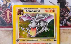 Aerodactyl 1/62 Holo Rare 1st Edition Fossil NM Pokemon - Image 2