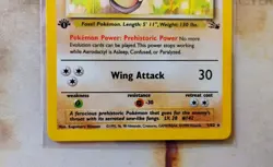 Aerodactyl 1/62 Holo Rare 1st Edition Fossil NM Pokemon - Image 3