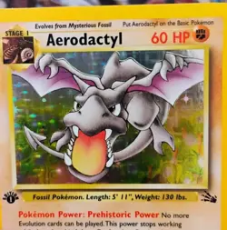 Aerodactyl 1/62 Holo Rare 1st Edition Fossil NM Pokemon - Image 4