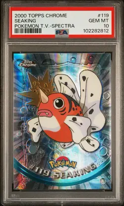 POKEMON PSA 10 SEAKING SPECTRA #119 POKEMON T.V. TOPPS CHROME ENGL POP 11!🌍 - Image 1