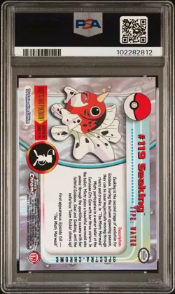 POKEMON PSA 10 SEAKING SPECTRA #119 POKEMON T.V. TOPPS CHROME ENGL POP 11!🌍 - Image 2