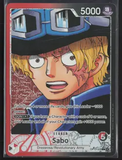 Sabo (004) (Alternate Art) OP13-004 | Carrying On His Will Leader | LP - Image 2