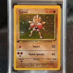 1999 Pokemon FRENCH 1st Edition Base Set Tygnon-Hitmonchan Holo 💥 PSA 6 - Image 2
