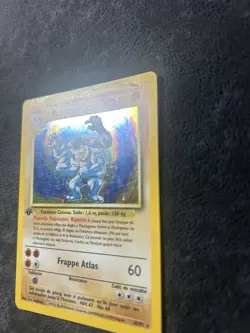 1999 Pokemon French Base Set Mackogneur (Machamp) 1st Edition Holo Rare Played - Image 2