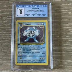 1999 Pokemon French Base Set 1st Edition Poliwrath Holo Tartard CGC 8 NM/Mint - Image 1