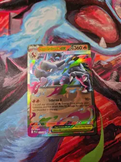 Pokemon TCG Mega Evolution Phantasmal Flames Mega Charizard X eX 013/094 Holo NM - Image 1
