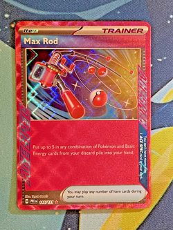 Pokemon TCG Max Rod Prismatic Evolutions Holo Card 116/131 - Image 1