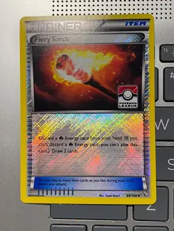 Pokemon League Promo REVERSE HOLO Fiery Torch 89/106 m/nm condition card - Image 1