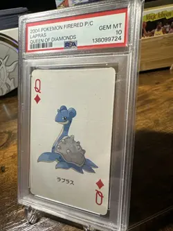 2004 Pokemon Firered Playing Card Lapras Queen Of Diamonds PSA 10 - Image 2
