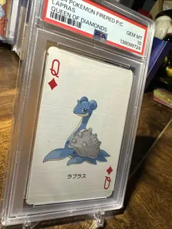 2004 Pokemon Firered Playing Card Lapras Queen Of Diamonds PSA 10 - Image 4