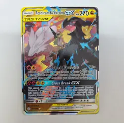Reshiram & Zekrom GX 157/236 Cosmic Eclipse Ultra Rare Tag Team Pokemon Card - Image 1