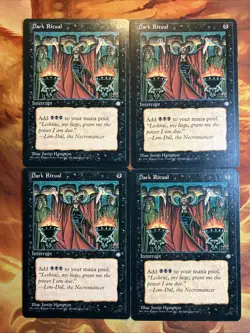 MTG 4 x Dark Ritual Ice Age Lightly Played Condition Black Vintage!!! - Image 1