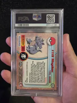 PSA 10 2000 Pokemon Game Topps Chrome Rhydon TV Rare Base Set Series 2 GEM MINT - Image 4