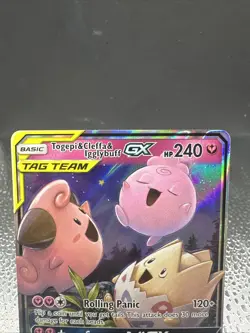 Pokemon Tcg Togepi & Cleffa & Igglybuff GX 143/236 Sm-Cosmic Eclipse Holo - Image 3