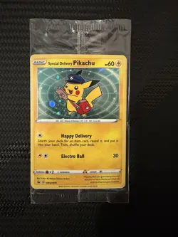 Pokemon Center Special Delivery Pikachu SWSH074 Holo Promo Card SEALED - Image 1
