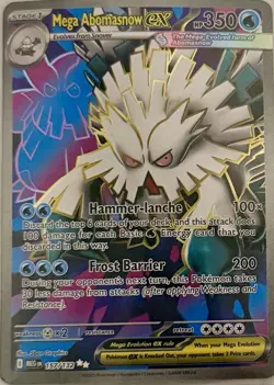 Pokemon TCG Mega Abomasnow EX Full Art Card 157/132 Mega Evolution - Image 1