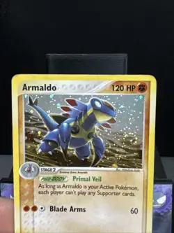 Pokemon Card Armaldo 1/100 EX Sandstorm Rare Holo Played - Image 2