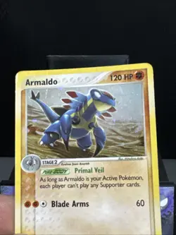 Pokemon Card Armaldo 1/100 EX Sandstorm Rare Holo Played - Image 3
