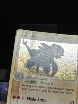 Pokemon Card Armaldo 1/100 EX Sandstorm Rare Holo Played - Image 4