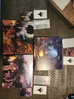 MTG Final Fantasy Art Cards And Easels. 3 Sets. FF8, 9 and 15 - Image 1