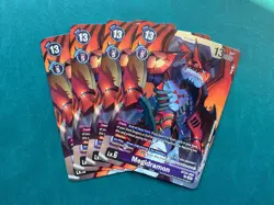 Megidramon BT24-080 Playset Time Stranger Digimon Card Game x4 - Image 1