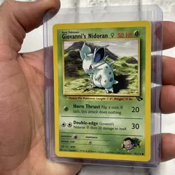 Pokemon Gym Challenge Giovanni's Nidoran 75/132 Common LP+ Vintage Nintendo Card - Image 2