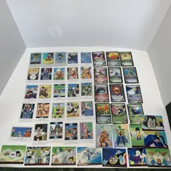 Mixed Lots of 49 Vintage Dragon Ball Z Trading Cards - Image 1