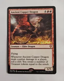 Ancient Copper Dragon #161 (NM) Baldur's Gate CLB Magic MTG - Image 1