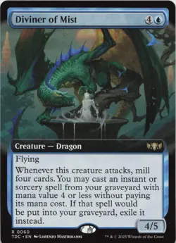 Diviner of Mist (Extended Art) R Commander: Tarkir: Dragonstorm 60 NM MTG - Image 1