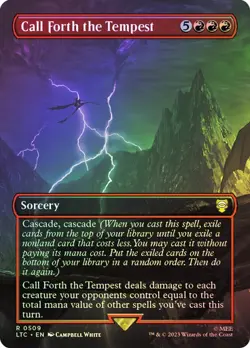 Magic The Gathering MTG CALL FORTH THE TEMPEST FOIL BORDERLESS Lord of the Rings - Image 1