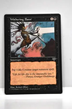 MTG, WITHERING BOON, MIRAGE, NM, NEVER PLAYED - Image 1