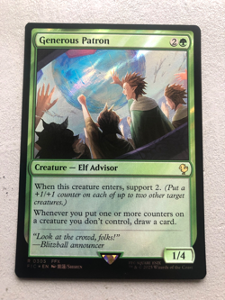 Mtg Carte Magic Final Fantasy Generous Patron Surge FOIL 305 NM - Image 1