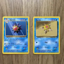 Starmie 94/130 & Staryu 95/130 2000 Pokemon Base Set 2 WOTC NM - Image 1