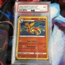 Pokemon TCG Special Delivery Charizard Pokemon Center Promo PSA 9 - Image 1