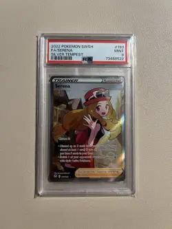2022 POKEMON SWORD & SHIELD SILVER TEMPEST #193 FULL ART/SERENA PSA 9 - Image 1