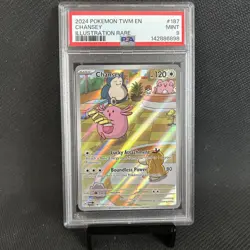 POKEMON 2024 Twlight Masquerade Illustration Rare CHANSEY #187 PSA 9 Mint RARE - Image 1
