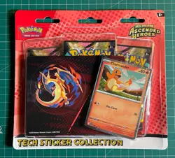 ⭐ 2 x Pokemon Ascended Heroes Tech Sticker Collection | Gastly & Charmander 🆕 - Image 2