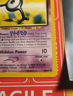 Unown Y 40/64 Uncommon Pokemon Neo Revelation Unlimited WOTC 2001 - Image 5
