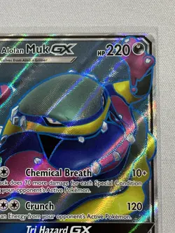 Alolan Muk GX 138/147 Sun & Moon Burning Shadows Full Art Near Mint Pokemon TCG - Image 3