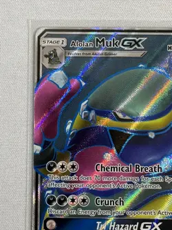 Alolan Muk GX 138/147 Sun & Moon Burning Shadows Full Art Near Mint Pokemon TCG - Image 4