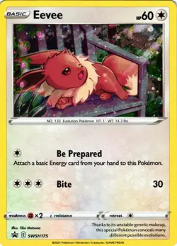 Pokemon TCG Eevee SWSH175 Sword & Shield Black Star Promo Holo VLP - Image 1