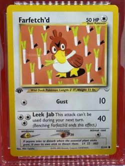 CGC GEM MINT 10 Farfetch'd 43/64 1st Edition Neo Revelation Pokemon TCG 2001 - Image 2