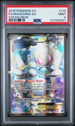 2016 Pokemon XY Steam Siege FA Magearna EX 110/114 PSA 9 MINT - Image 1