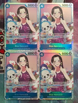 4x Boa Hancock OP01-078 Super Rare Englisch PLAYSET NM One Piece - Image 1