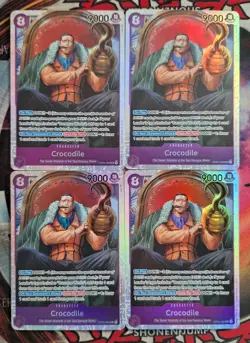 4x Crocodile OP04-060 Super Rare Englisch PLAYSET NM One Piece - Image 1